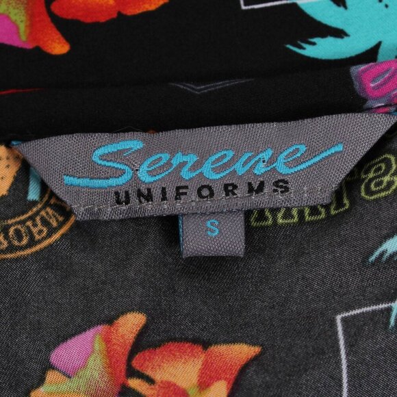 California Bear & Route 66 Print Scrub Top - Size Small - Picture 5 of 8